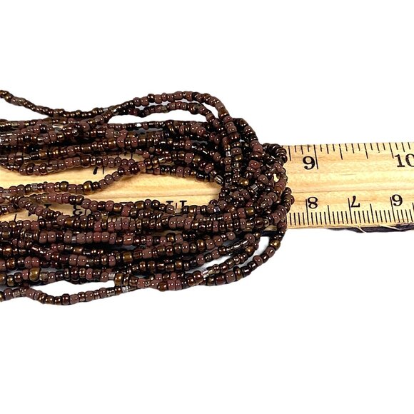 Silpada Bronze Beaded Necklace 17" Brown Glass Bead Torsade Artsy Boho N1815 - Picture 14 of 16